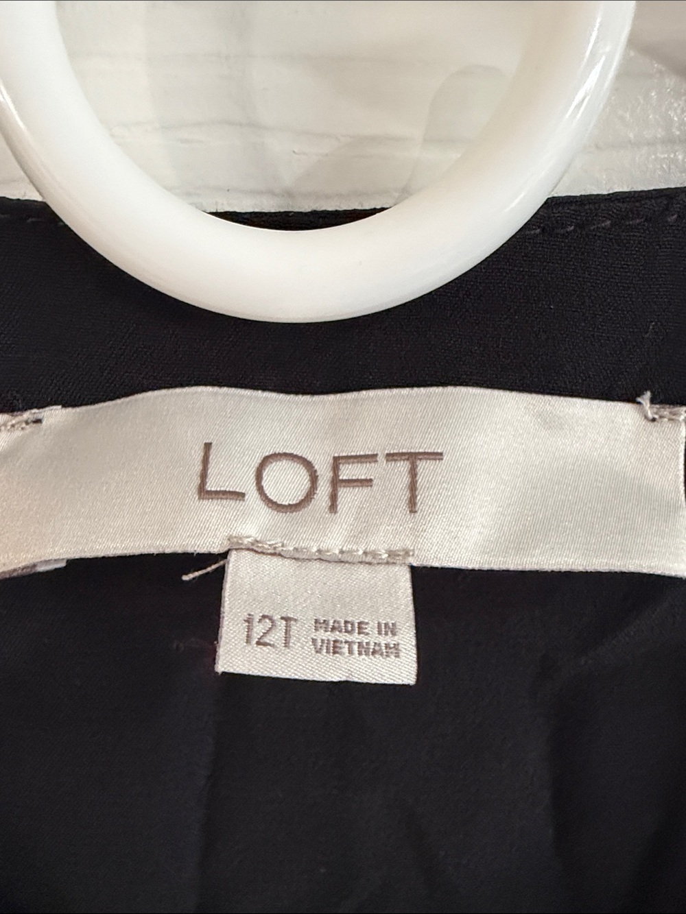 NWOT LOFT Black Button-Front Midi Dress with Short Puff Sleeves - Picture 2 of 10